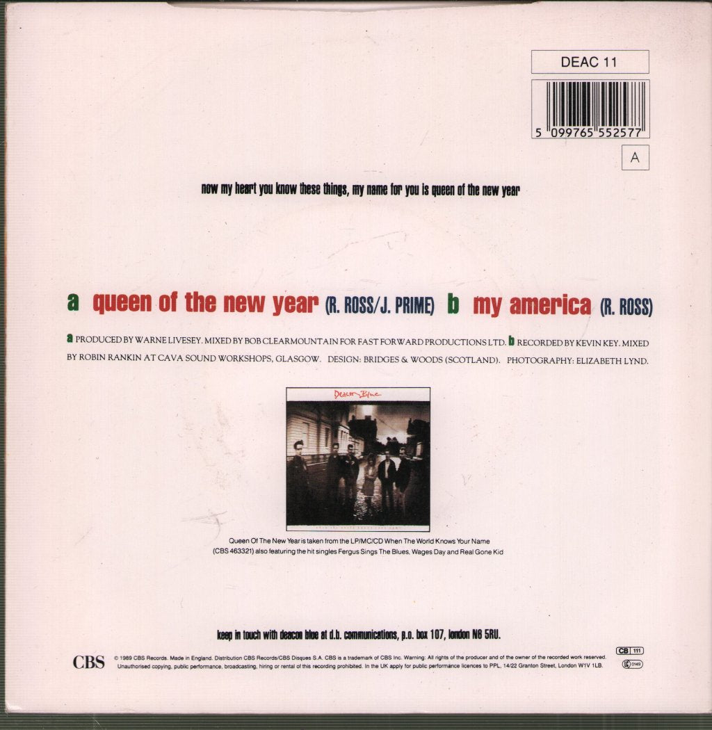 Deacon Blue - Queen Of The New Year - 7 Inch