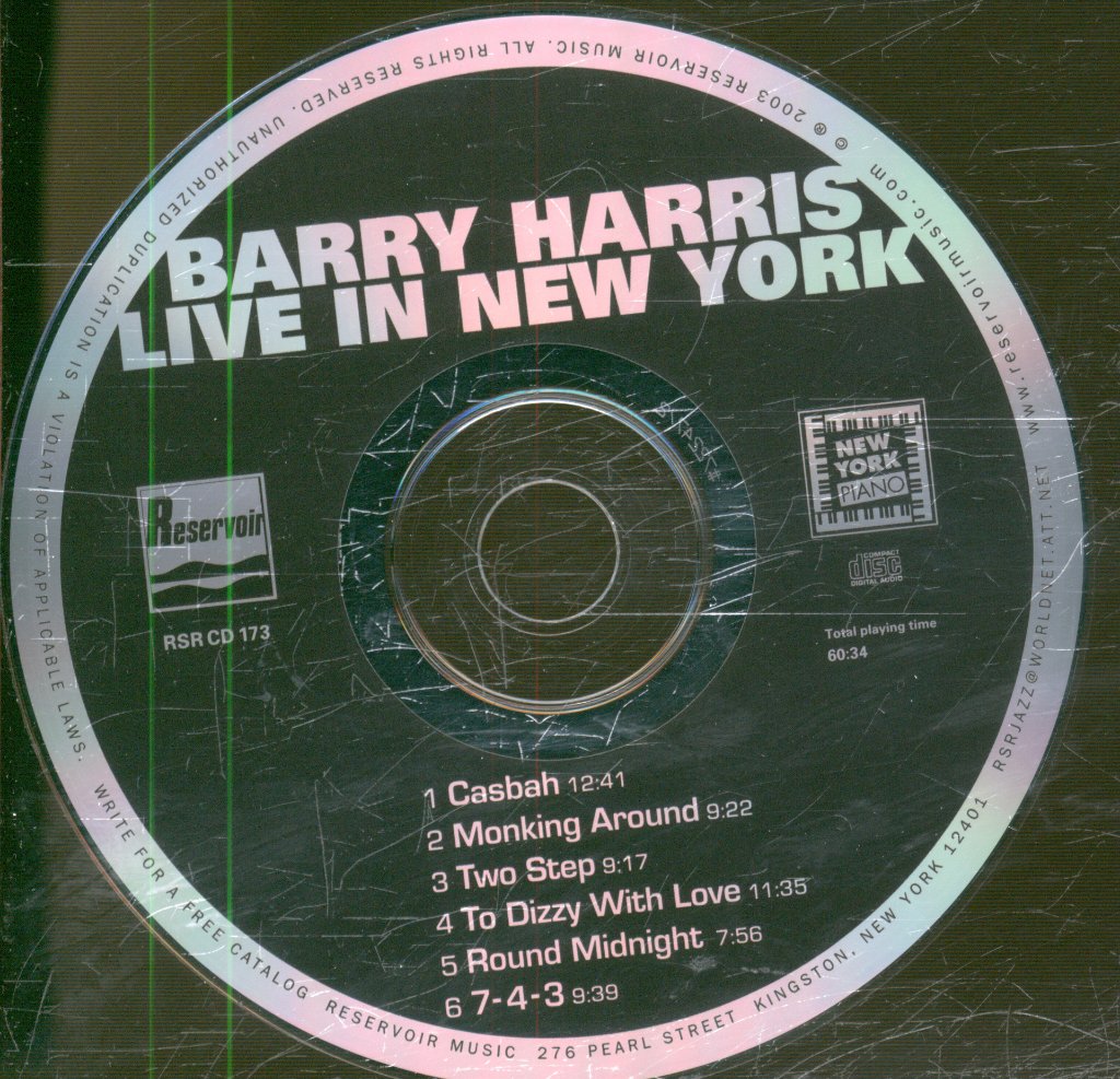 Barry Harris - Live In New York - Cd