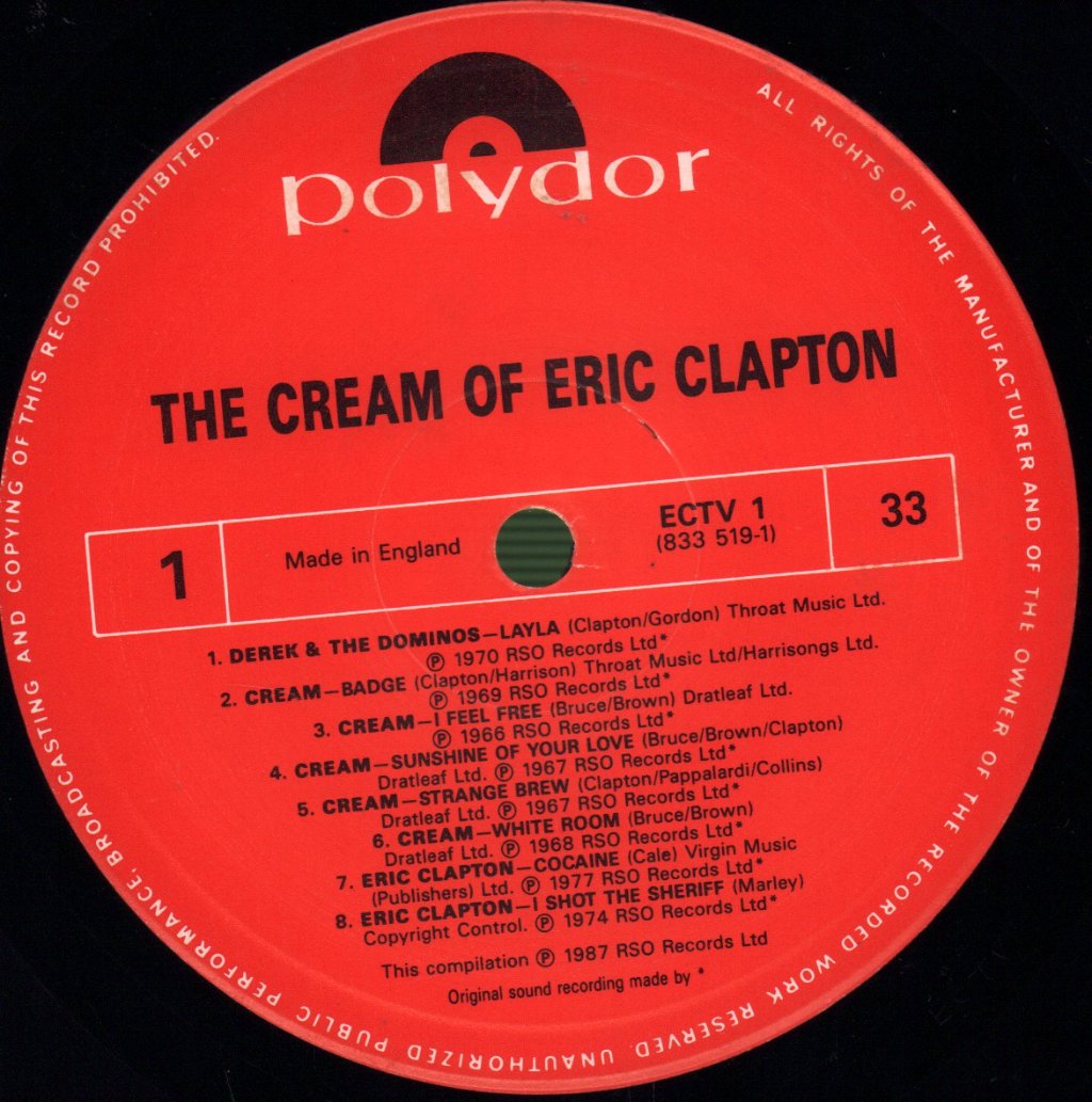 Eric Clapton - Cream Of - Lp