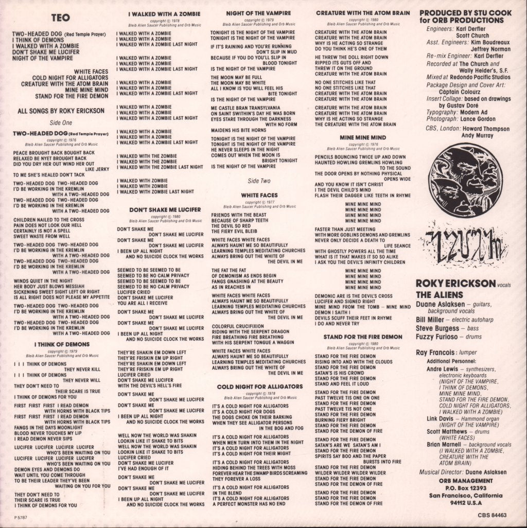 Roky Erickson And The Aliens - Roky Erickson And The Aliens - Lp