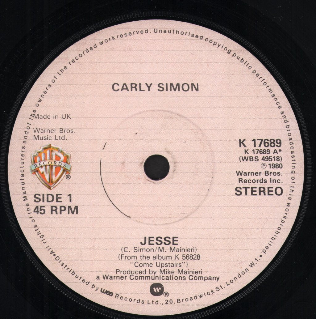 Carly Simon - Jesse - 7 Inch