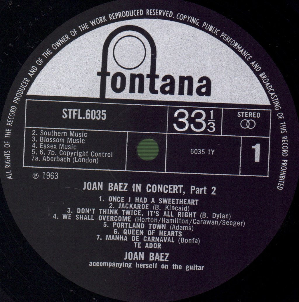 Joan Baez - In Concert Part 2 - Lp