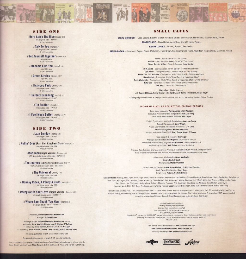 Small Faces - Greatest Hits The Immediate Years 1967 - 1969 - Lp