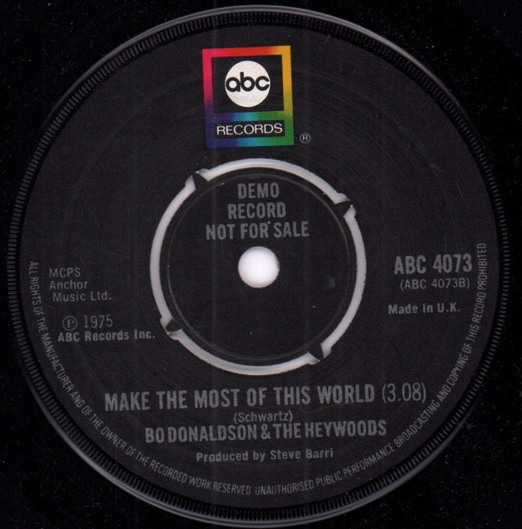 Bo Donaldson And The Heywoods - Our Last Song Together - 7 Inch