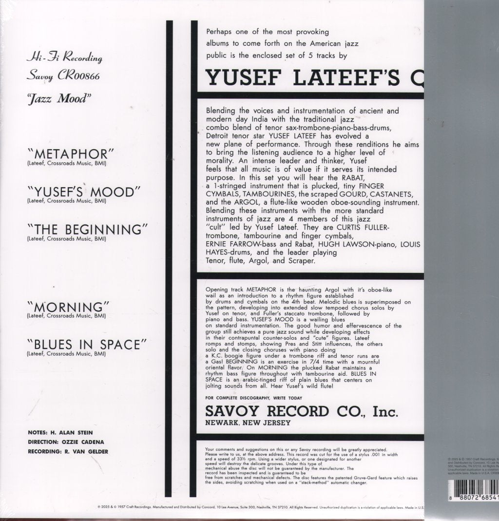 Yusef Lateef - Jazz Mood - Lp
