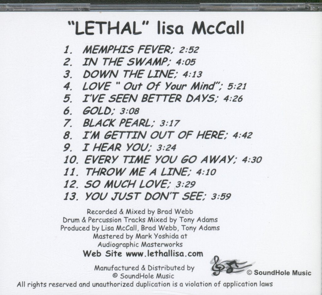 Lethal Lisa McCall - Memphis Fever - Cd