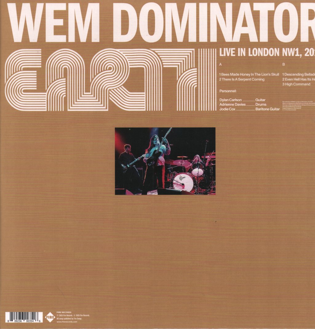 Earth - WEM Dominator (Live in London NW1, 2016) - Lp
