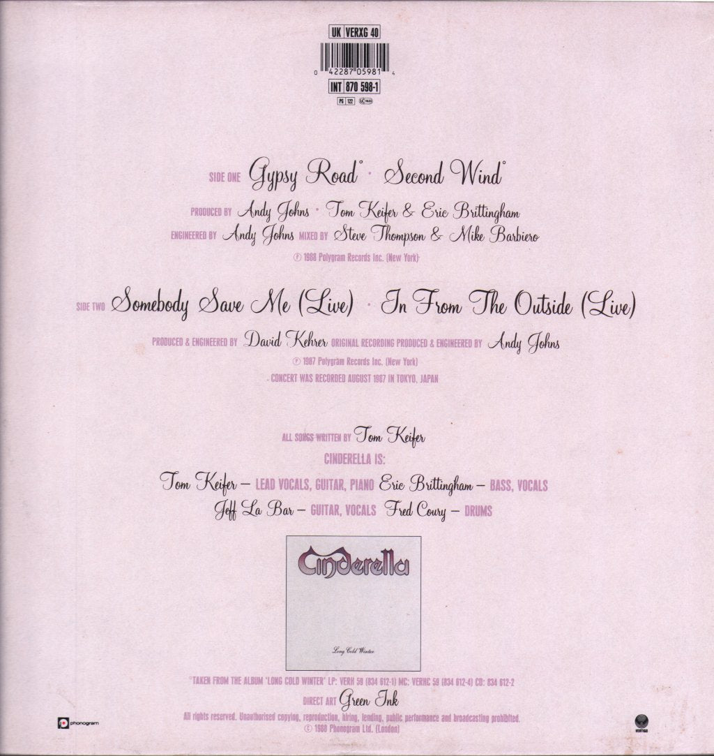 Cinderella - Gypsy Road - 12 Inch