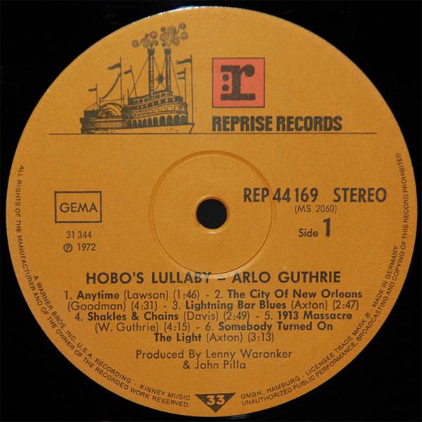 Arlo Guthrie - Hobo's Lullaby - Lp