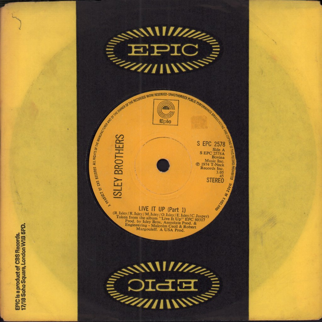 Isley Brothers - Live It Up - 7 Inch
