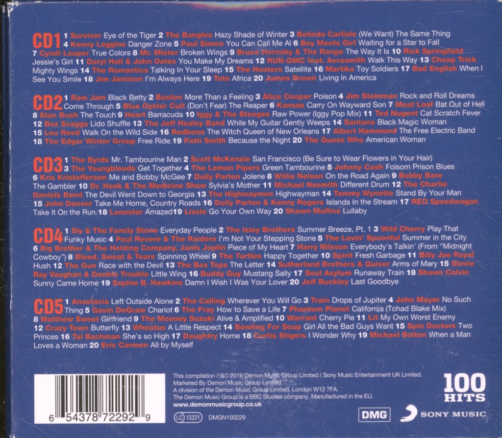 Various Artists - 100 Hits American Anthems - Cd Set