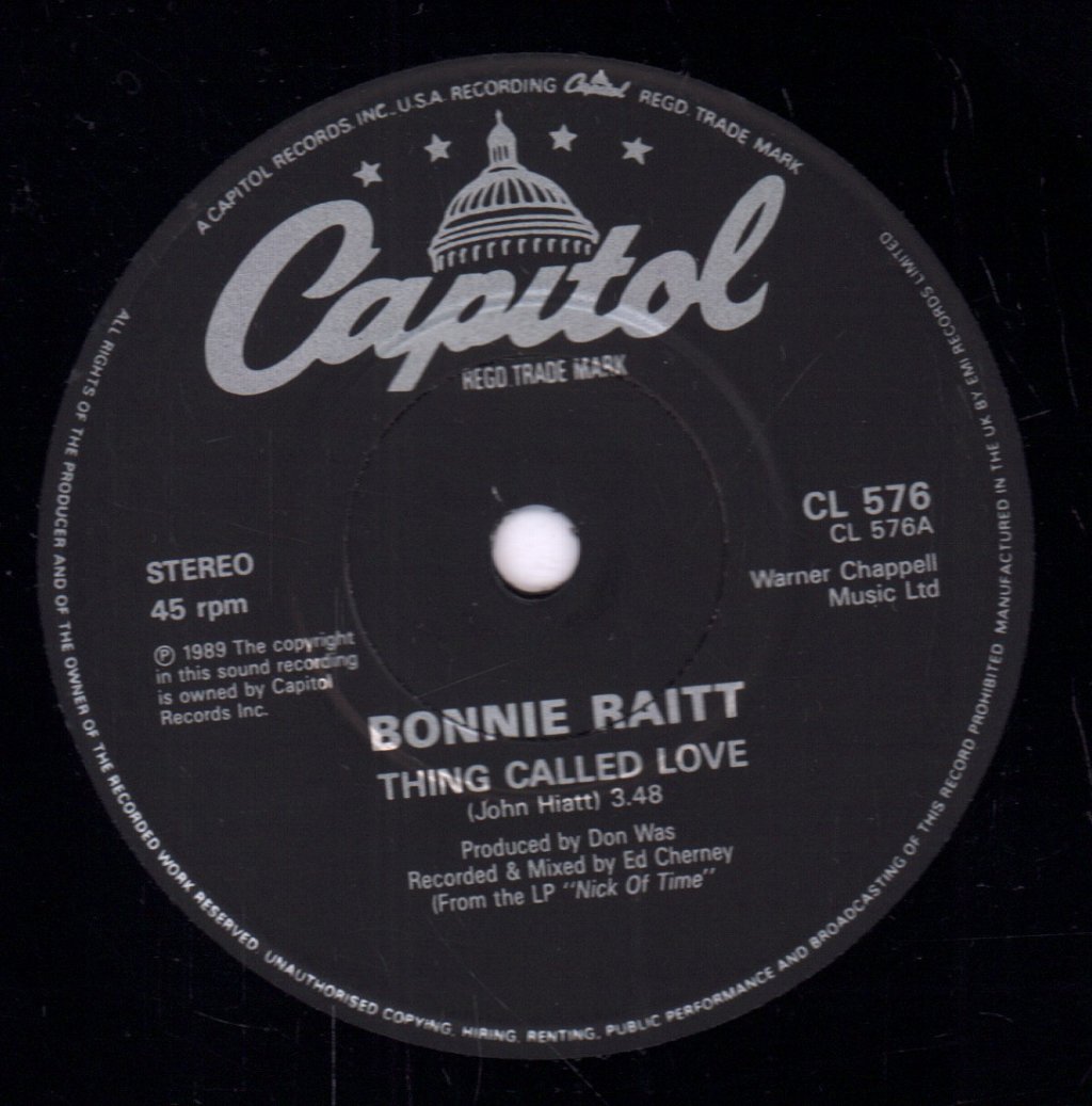Bonnie Raitt - Thing Called Love - 7 Inch