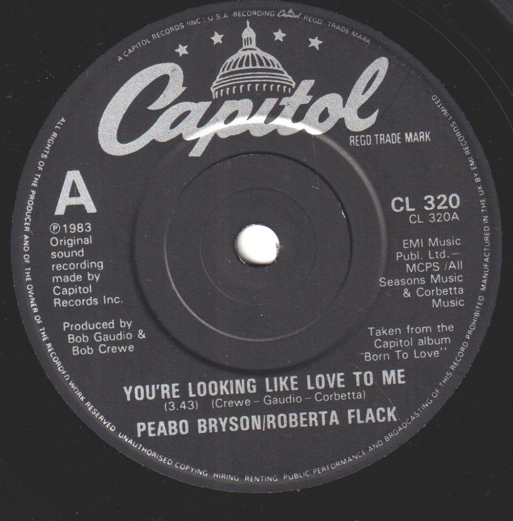 Peabo Bryson And Roberta Flack - You're Looking Like Love To Me - 7 Inch