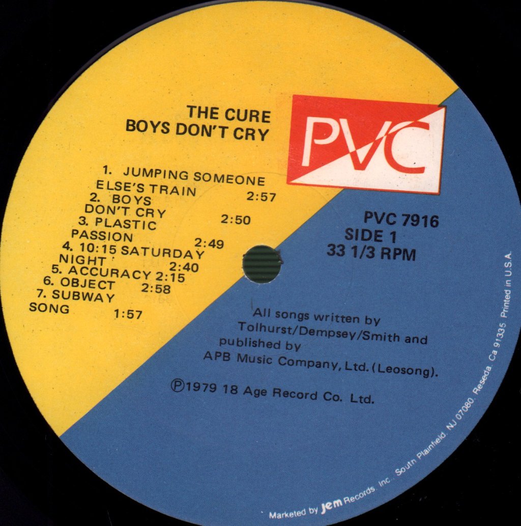 Cure - Boys Don't Cry - Lp