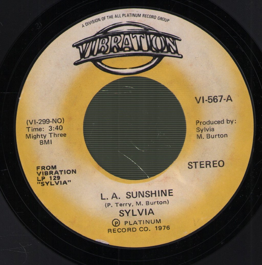 Sylvia (70'S Artist) - L.a. Sunshine - 7 Inch