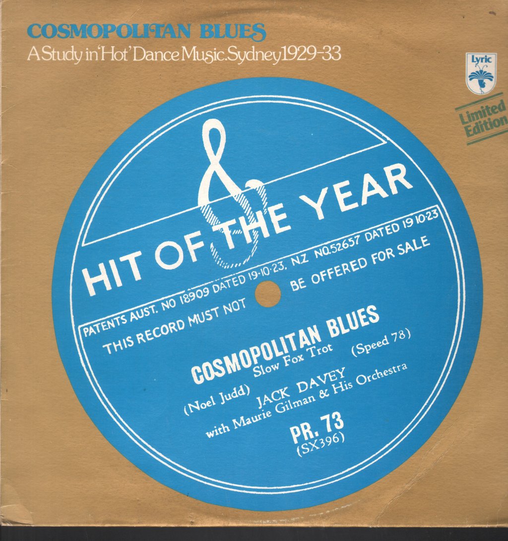 Various Artists - Cosmopolitan Blues A Study In Hot dance Music Sydney 1929-1933 - Lp
