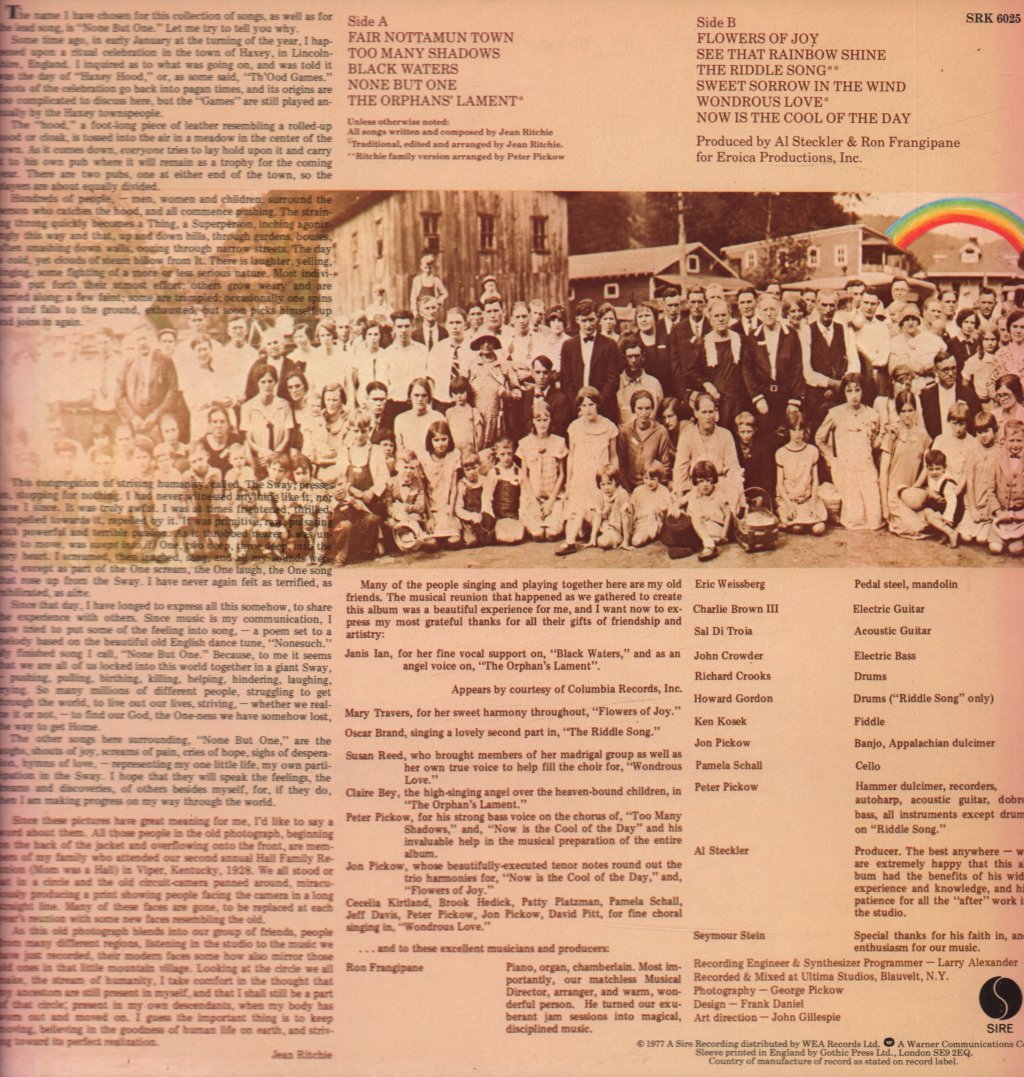 Jean Ritchie - None But One - Lp