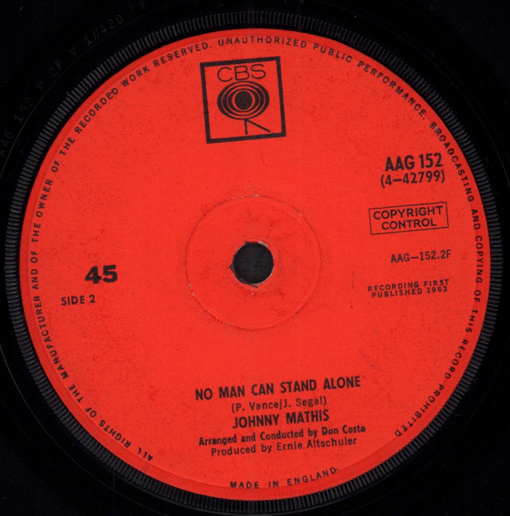 Johnny Mathis - Every Step Of The Way - 7 Inch