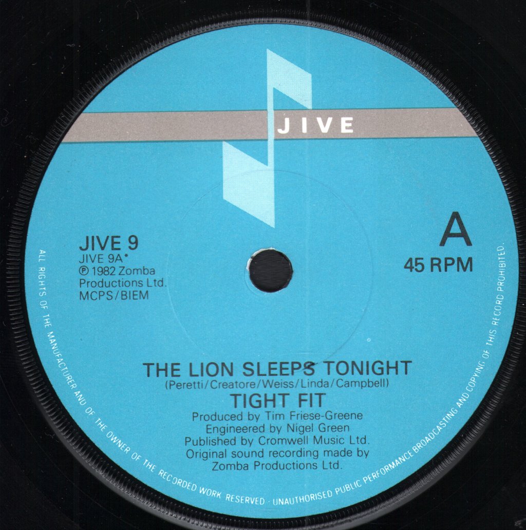 Tight Fit - Lion Sleeps Tonight - 7 Inch