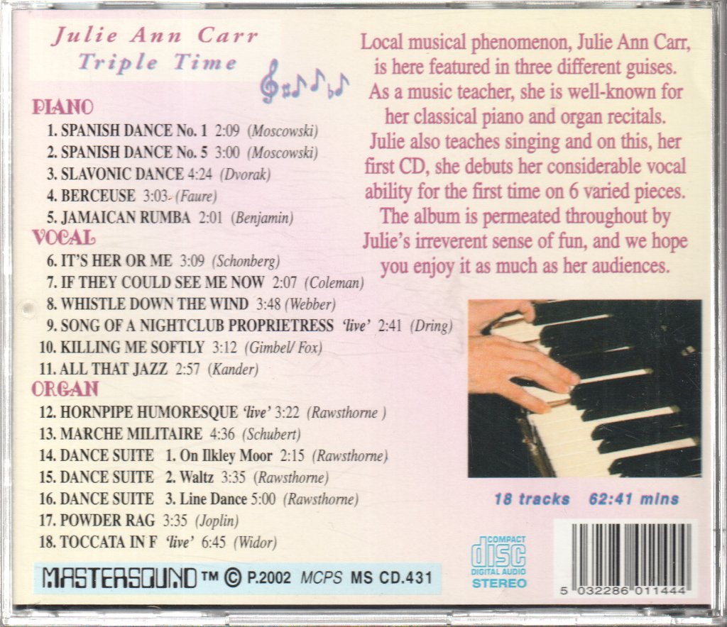 Julie Ann Carr - Triple Time - Cdr