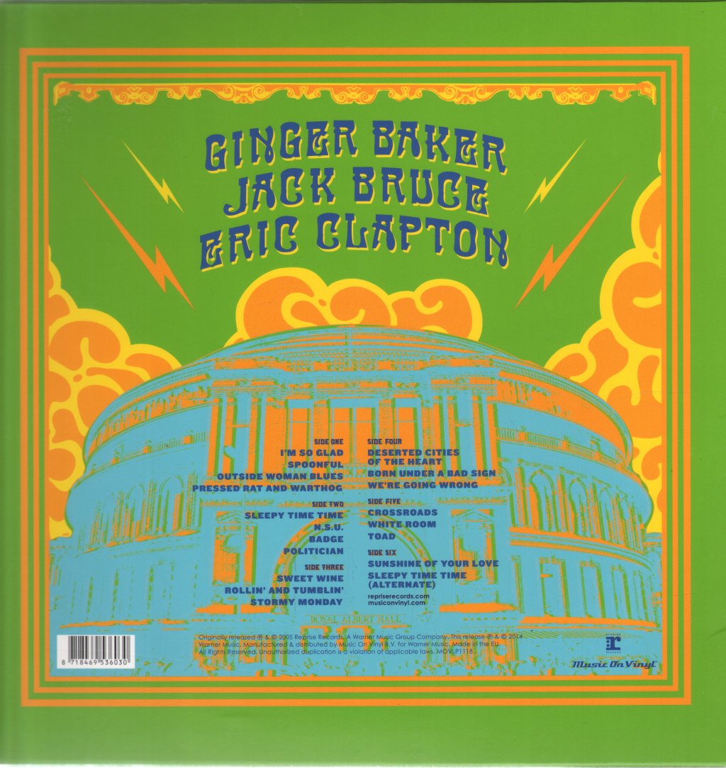 Cream - Royal Albert Hall - London - May 2-3-5-6 2005 - Triple Lp