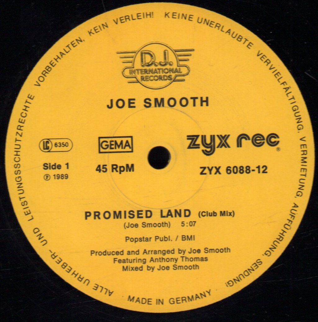 Joe Smooth - Promised Land - 12 Inch