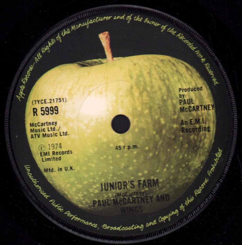 Paul McCartney And Wings - Junior's Farm - 7 Inch