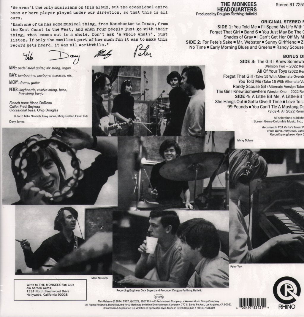 Monkees - Headquarters (Rocktober 2024) - Double Lp