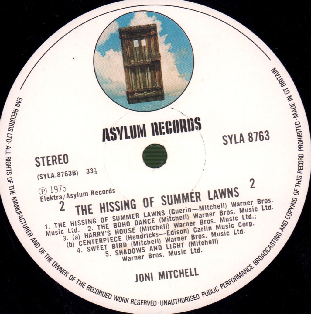 Joni Mitchell - Hissing Of Summer Lawns - Lp