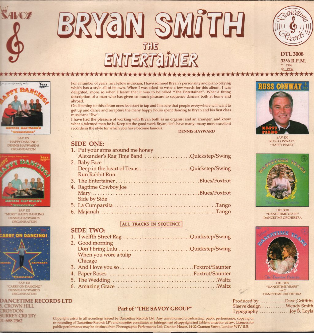 Bryan Smith - Entertainer - Lp
