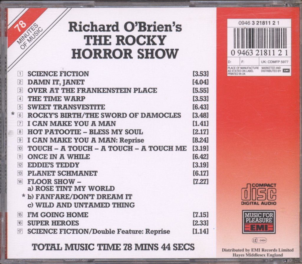 Various Artists - Richard O'Brien's The Rocky Horror Show The Whole Gory Story - Cd