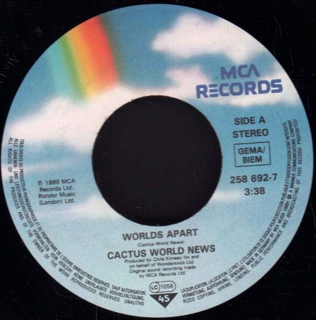 Cactus World News - Worlds Apart - 7 Inch