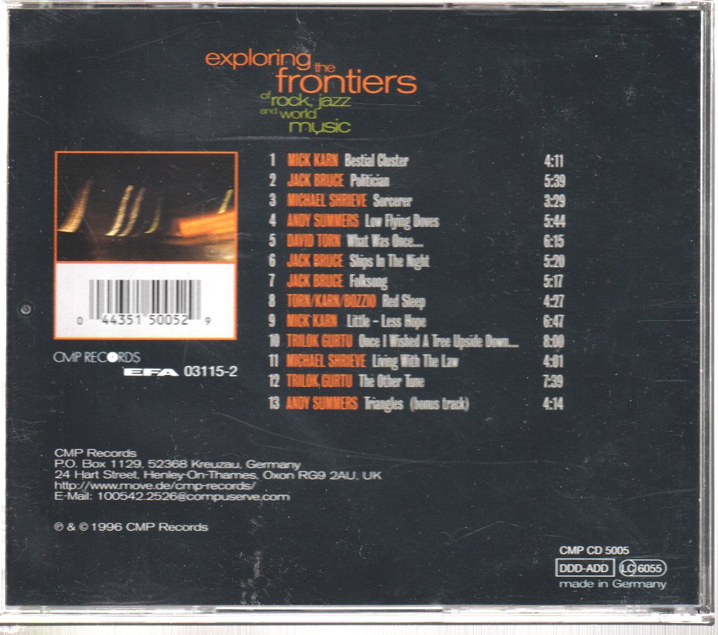Various Artists - Exploring The Frontiers Of Rock, Jazz And World Music - Cd