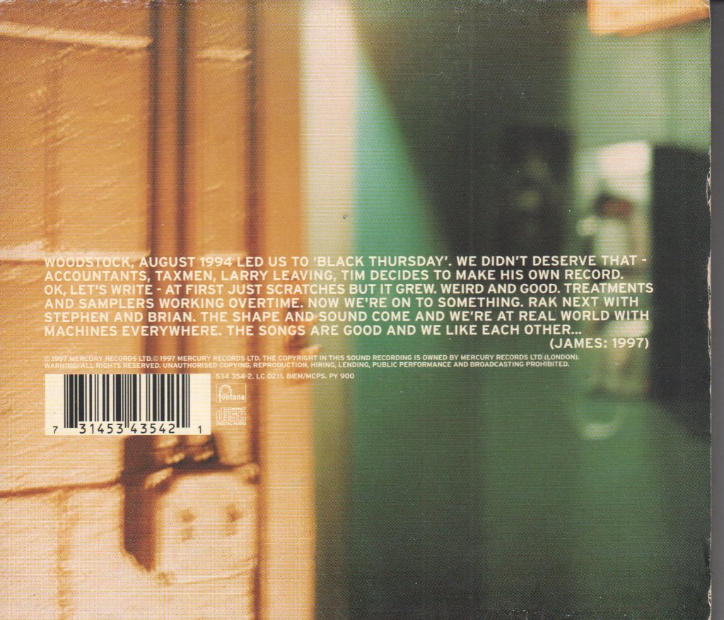 James - Whiplash - Cd