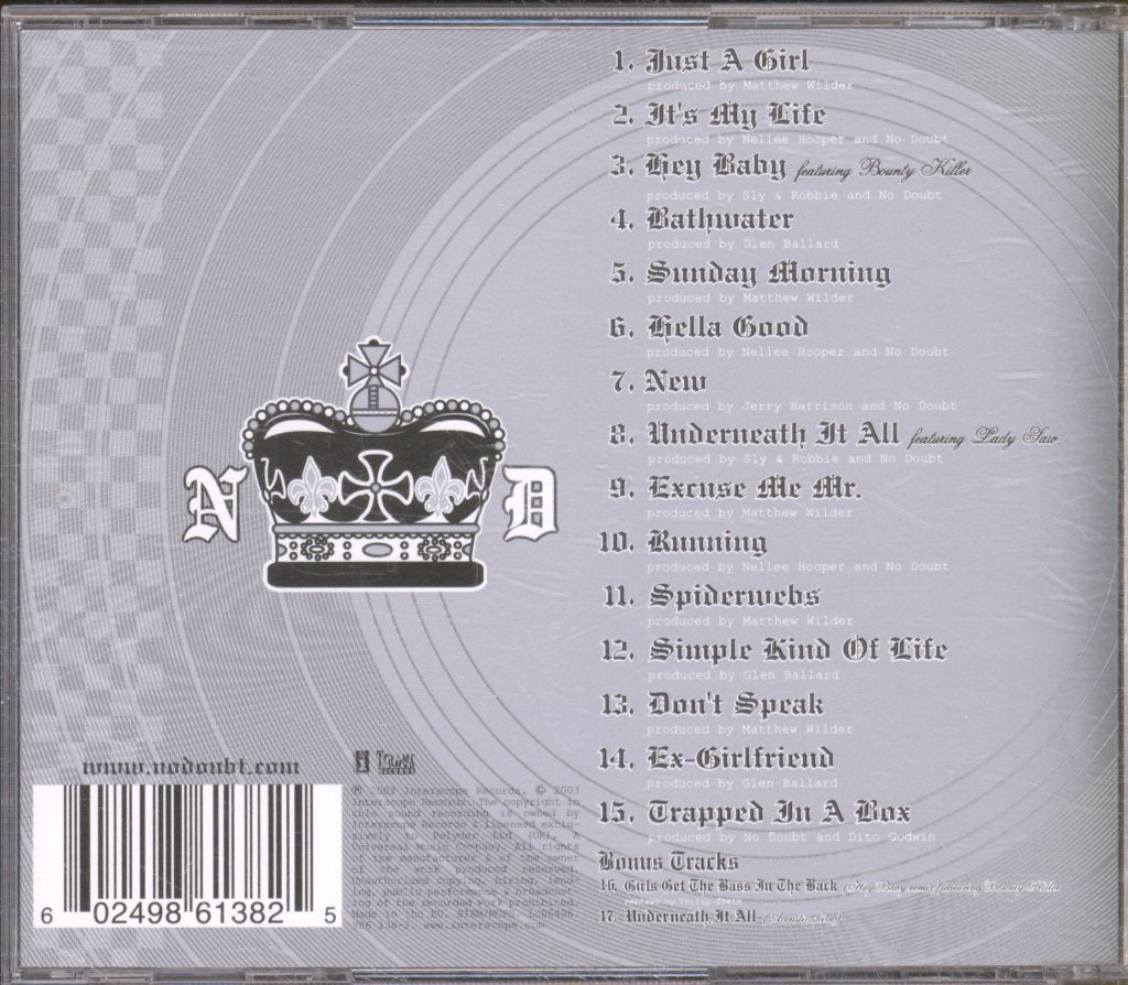 No Doubt - Singles 1992 - 2003 - Cd