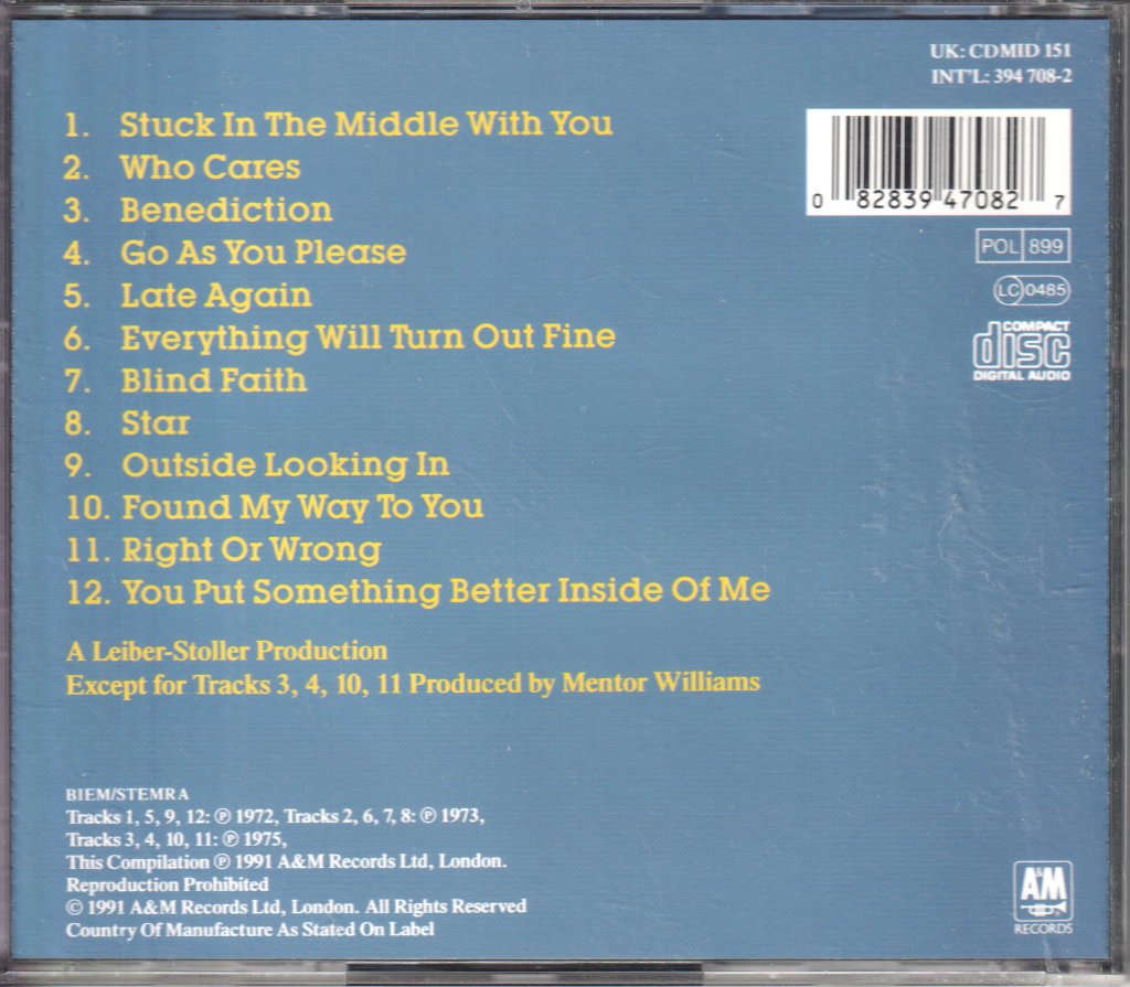 Gerry Rafferty - Stuck In The Middle With You (The Best Of Stealers Wheel) - Cd