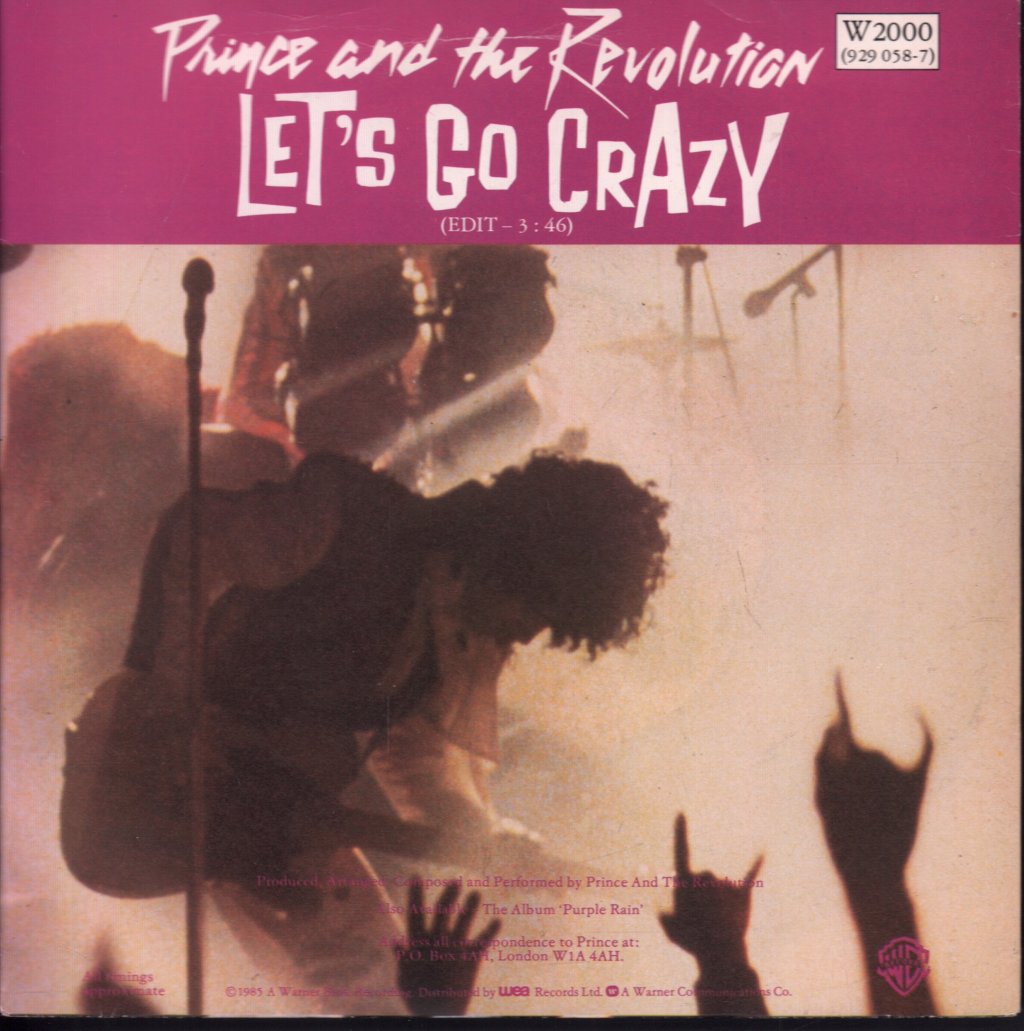 Prince - Let's Go Crazy - 7 Inch