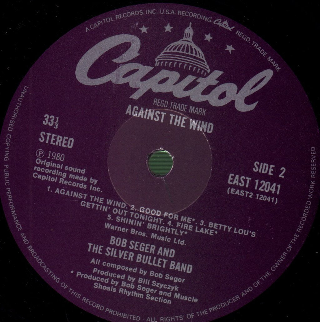 Bob Seger And The Silver Bullet Band - Against The Wind - Lp