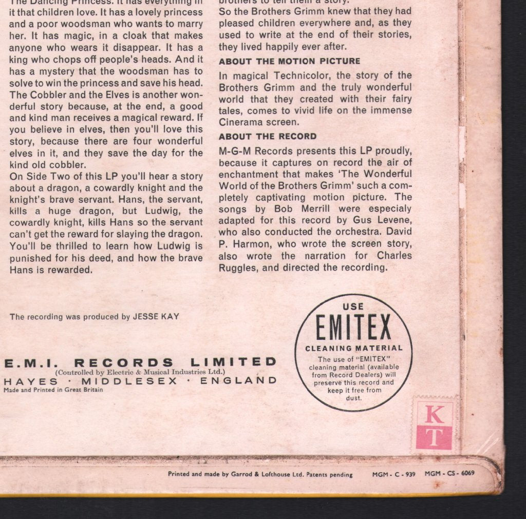 Laurence Harvey / Karl Boehm / Jim Backus / Terry Thomas / Buddy Hackett - Wonderful World Of The Brothers Grimm - Lp