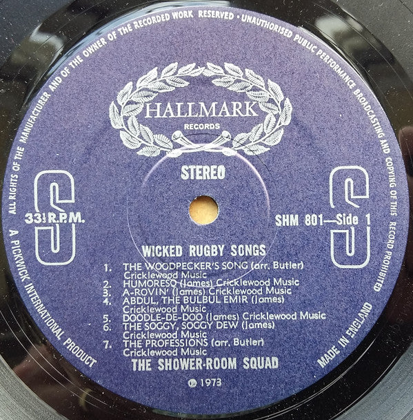 Shower-Room Squad - Wicked Rugby Songs - Lp