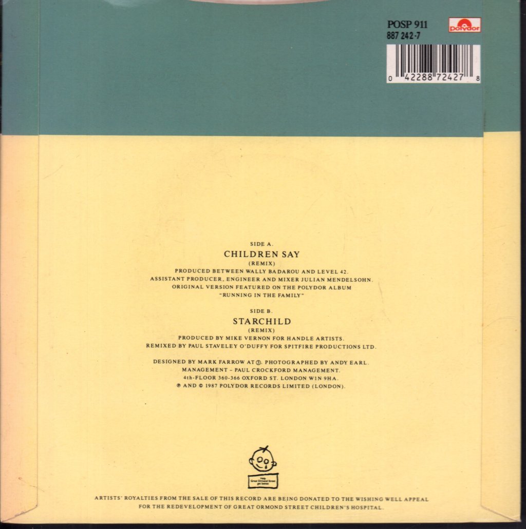 Level 42 - Children Say - 7 Inch