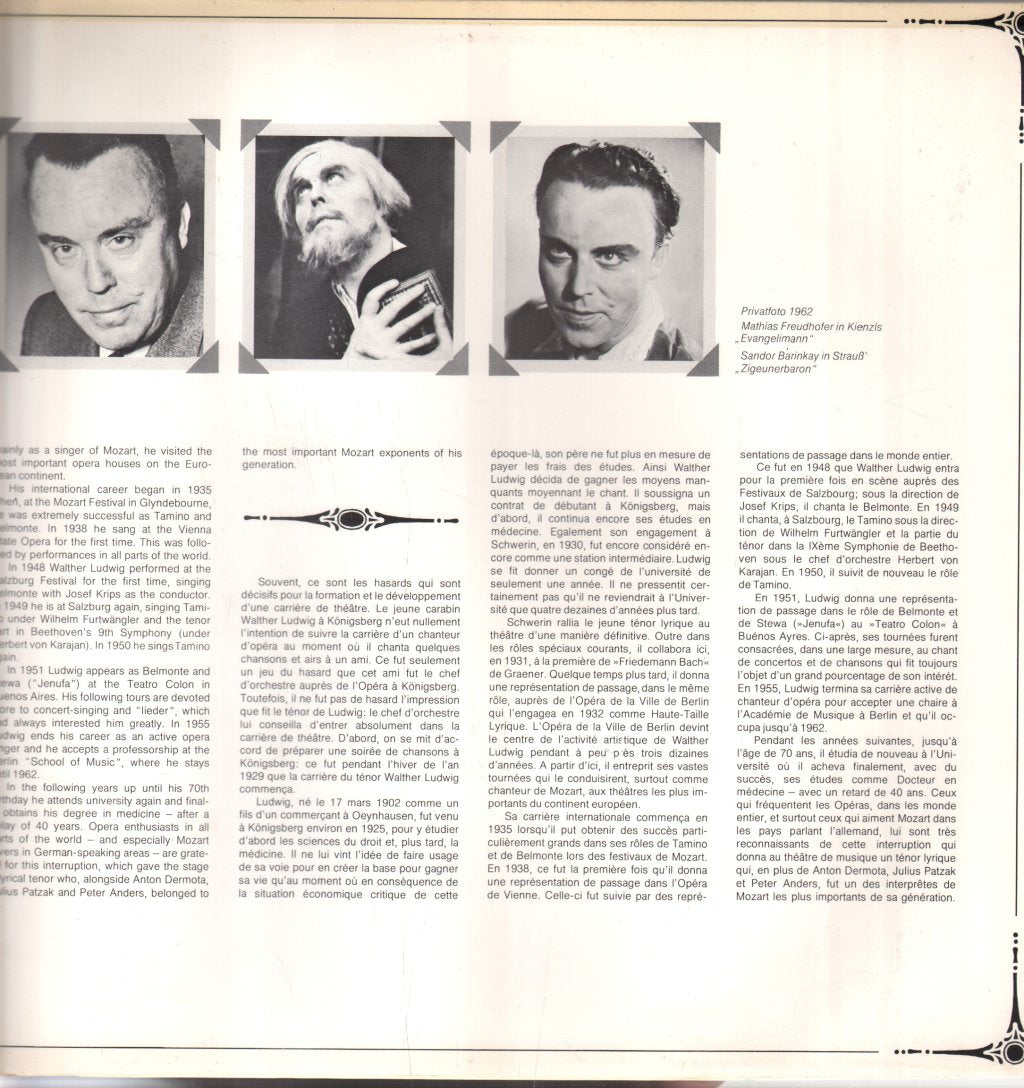 Walther Ludwig - Walther Ludwig Mit Irma Beilke, Maria Cebotari, Lore Hoffmann, Karl Schmitt-Walter, Georg Hann - Double Lp