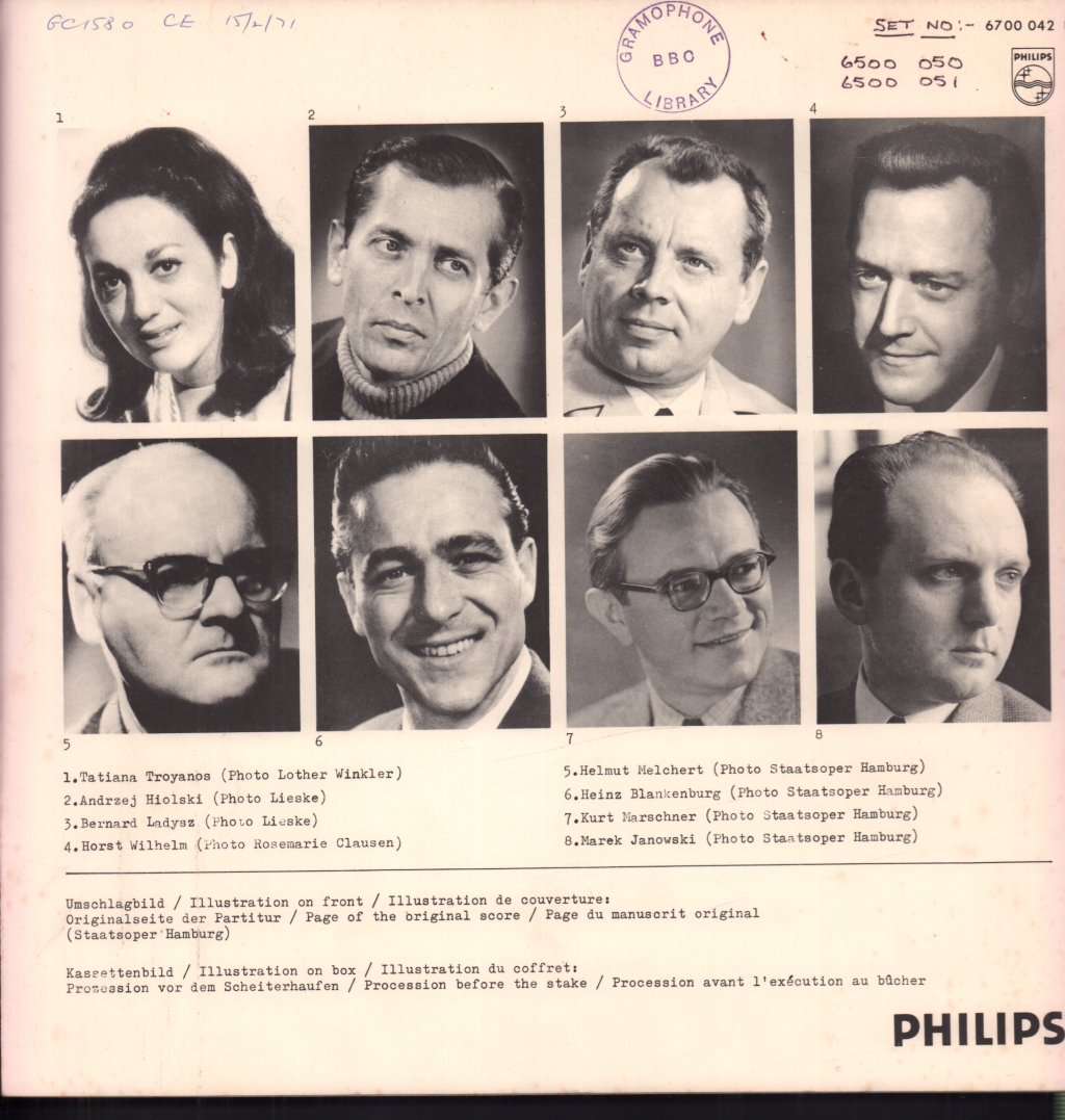 solisten chor und orchester der hamburgischen staatsoper - penderecki die teufel von loudun - Double Lp