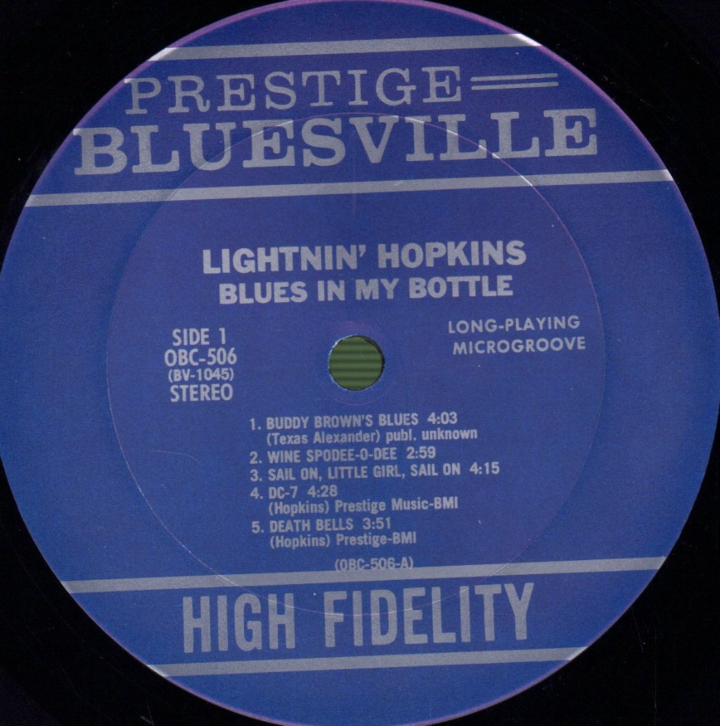 Lightnin' Hopkins - Blues In My Bottle - Lp