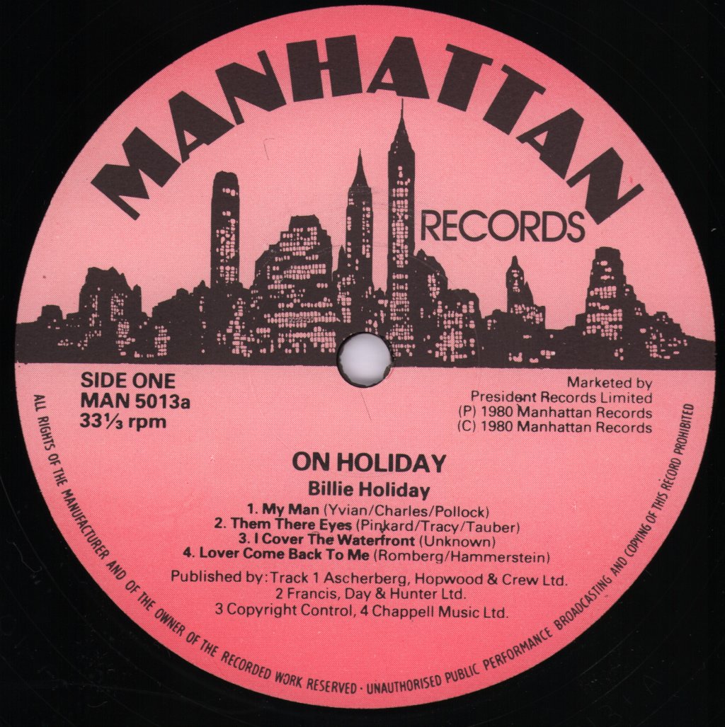 Billie Holiday - On Holiday - Lp