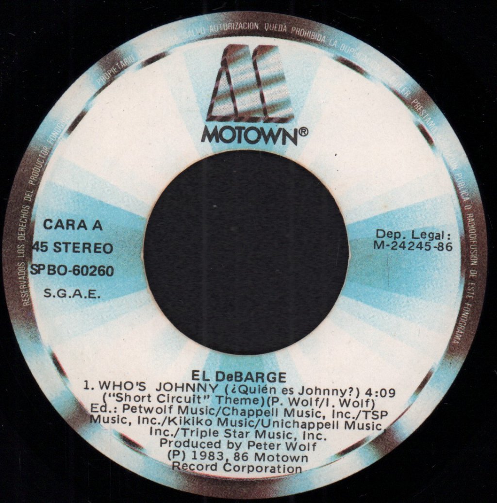 El Debarge - Who's Johnny - 7 Inch