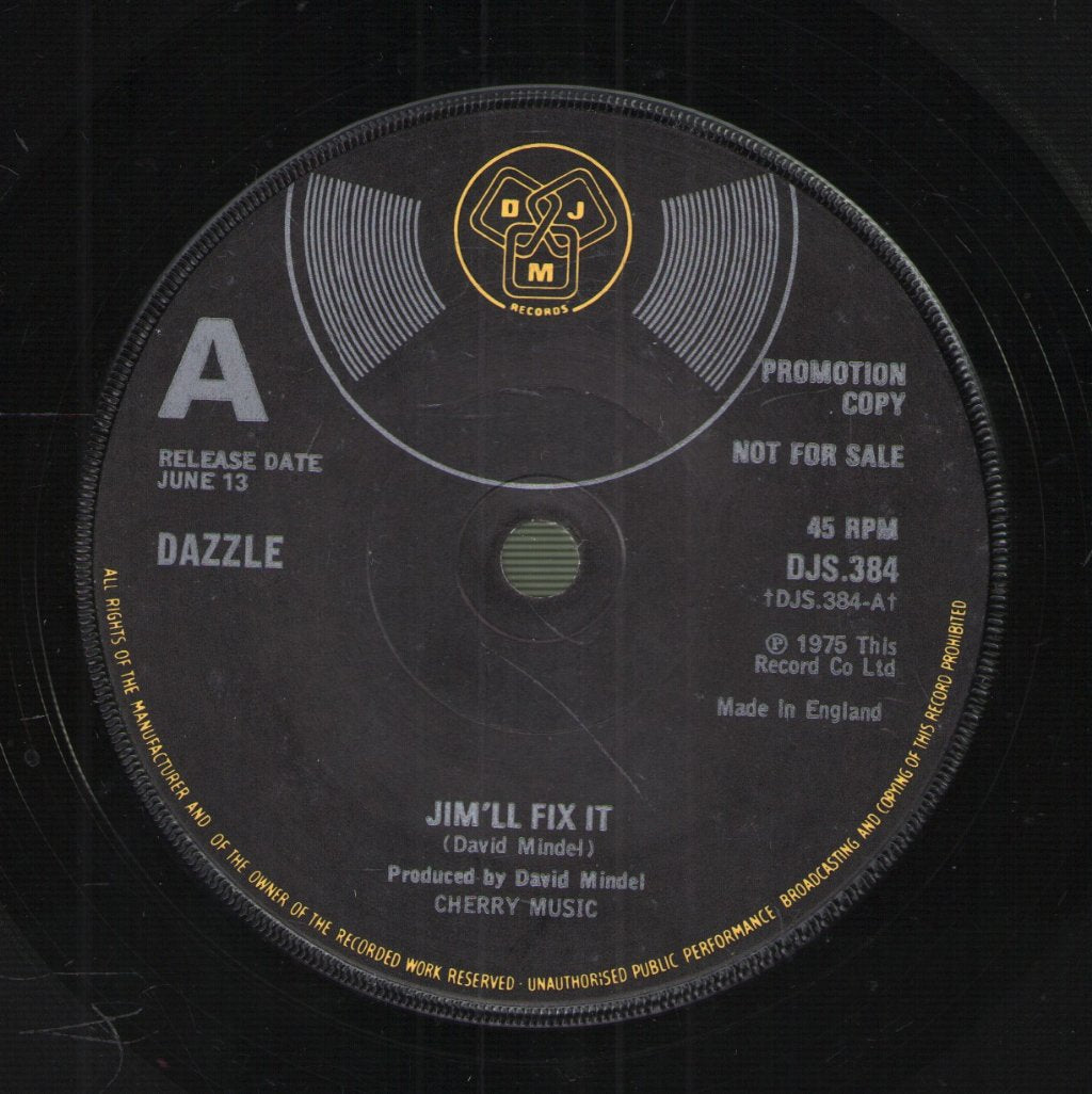Dazzle - Jim'll Fix It - 7 Inch