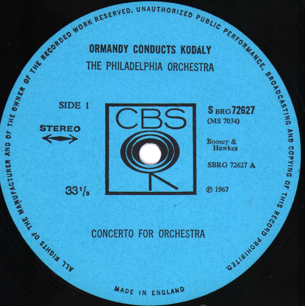 Eugene Ormandy / Philadelphia Orchestra - Ormandy Conducts Kodaly - Lp