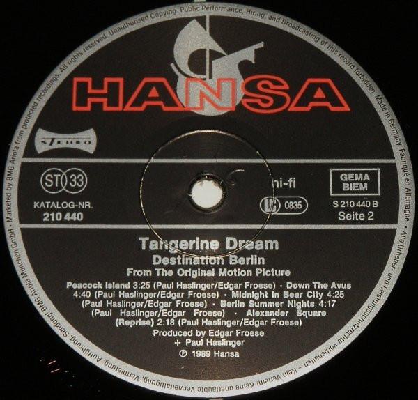 Tangerine Dream - Destination Berlin From The Original Motion Picture - Lp