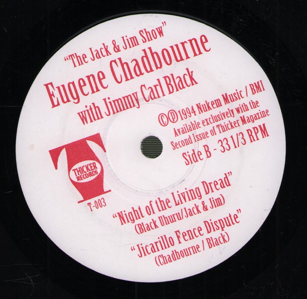 Eugene Chadbourne With Jello Biafra / Jack And Jim Show - Overpopulation And Art / Night Of The Living Dread / Jicarillo Fence Dispute - 7 Inch
